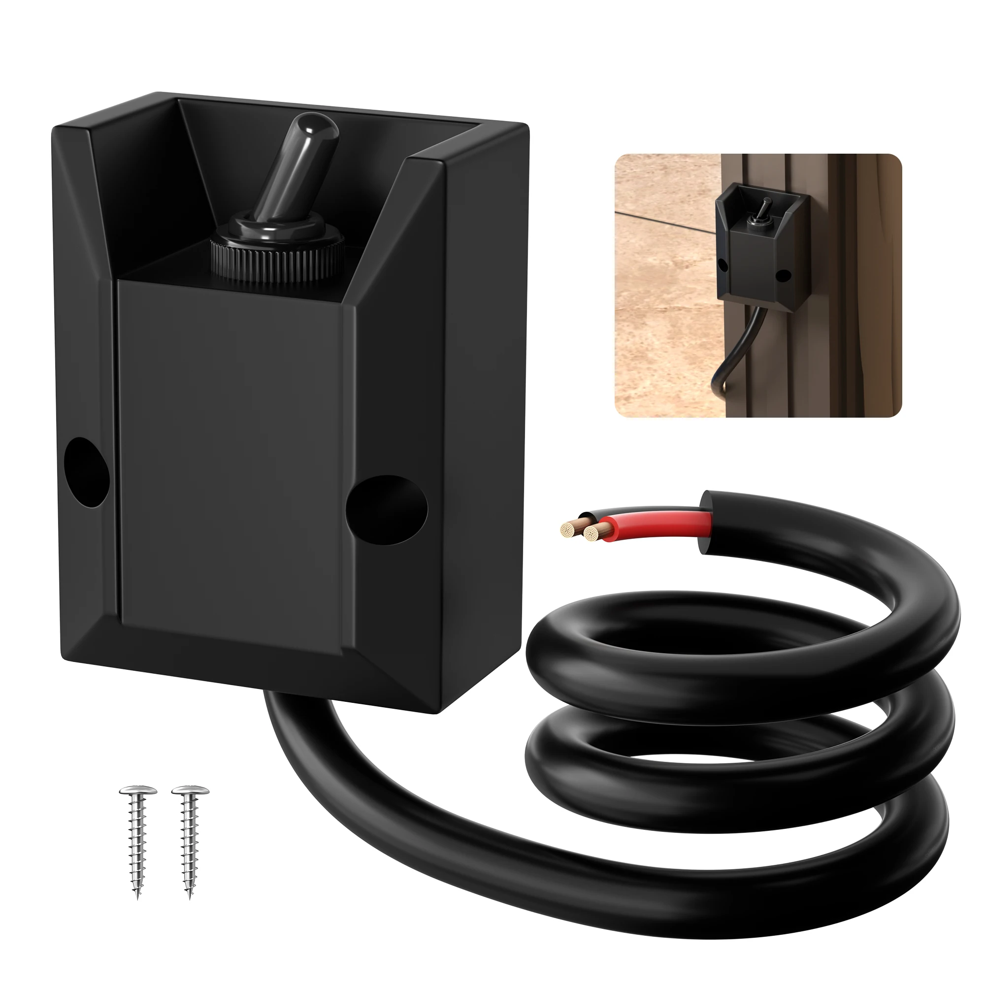 

Toggle Switch 12V SPST 2 Pin Waterproof Marine Toggle Switch Panel with 2FT Pre-Wired 12 Volt On Off Switch 30A With Boot Cover