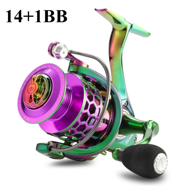 EASYFISH Gear Ratio, 22LB Max Drag, SK 1000-6000 Series, 5.0:1/4.7:1 CNC Metal Rocker,Spinning Fishing Reel,For Freshwater Saltw