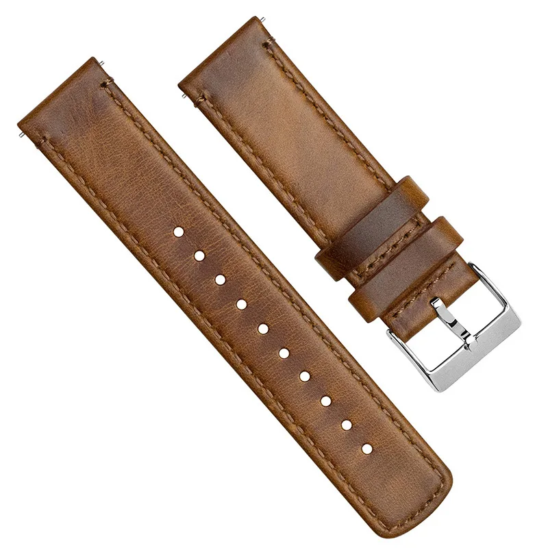 Leather Watch bracelet 20mm 22mm Universal smartwatch strap Quick Release strap watch accessories