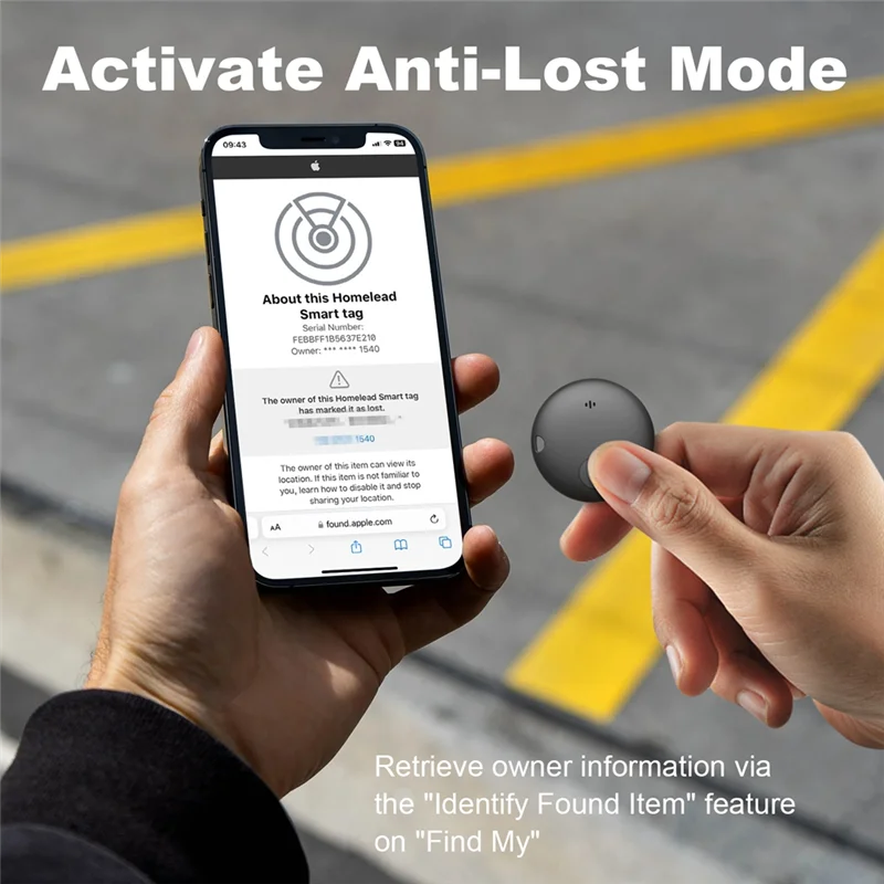 Smart GPS Tracker Finder Compatible With Air Tag For Keys Luggage Suitcase Wallet