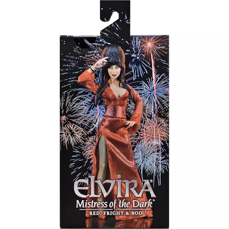 NECA 56080 Elvira الشكل عشيقة الظلام عمل التماثيل مانغا تمثال اللعب أنيمي الطرفية دمية الأصلي هدية للأطفال