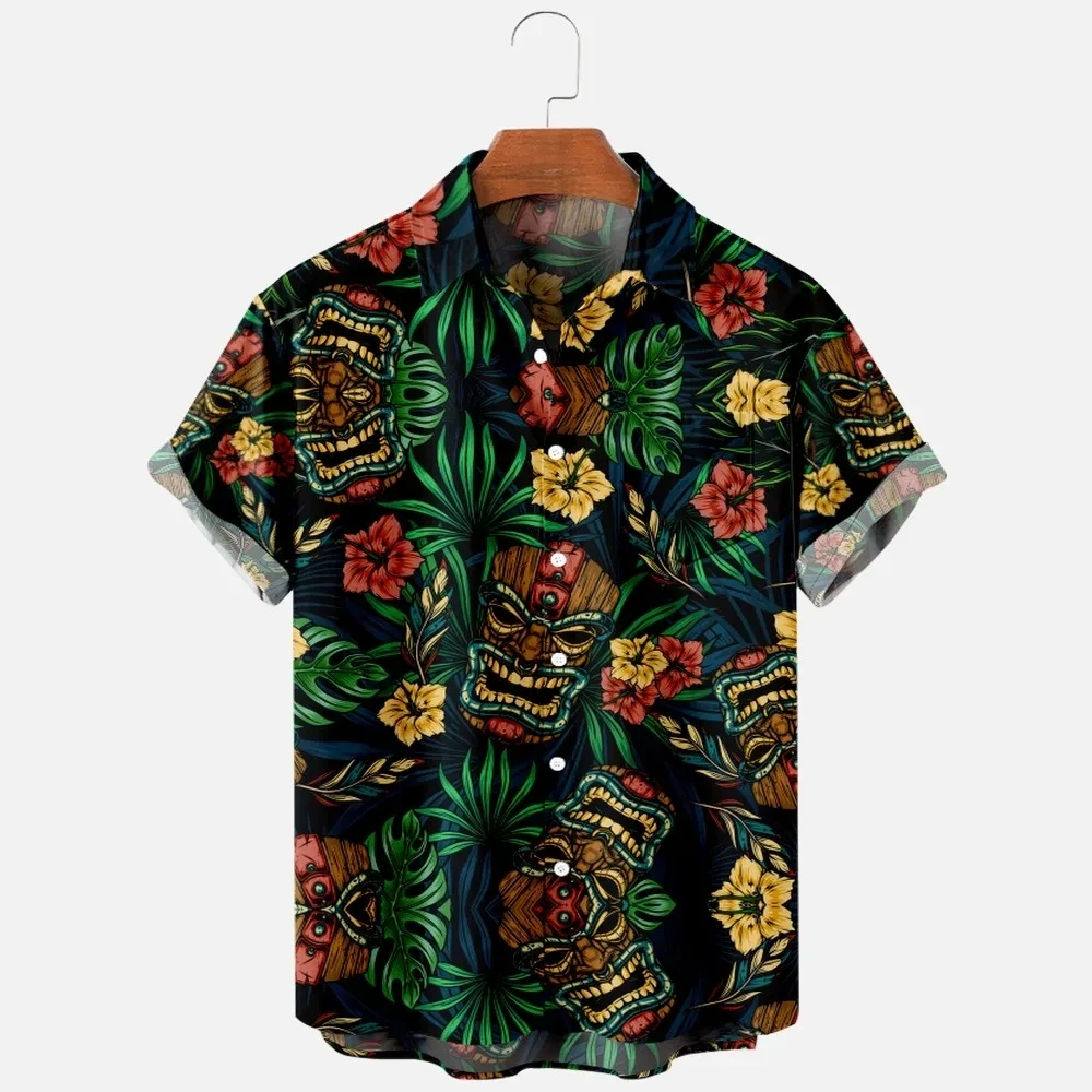 Hawaiian 3D Print Printed Short-Sleeved Hawaiian Vacation Summer Casual Breathable Outdoor Men's Shirt Beach Oversized Shirts