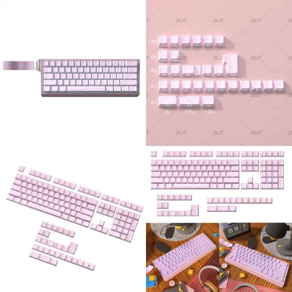 

Y1UB Pink Keycap модернизируется 136 эргономичный клавиш с боковой склоной к боковой выст