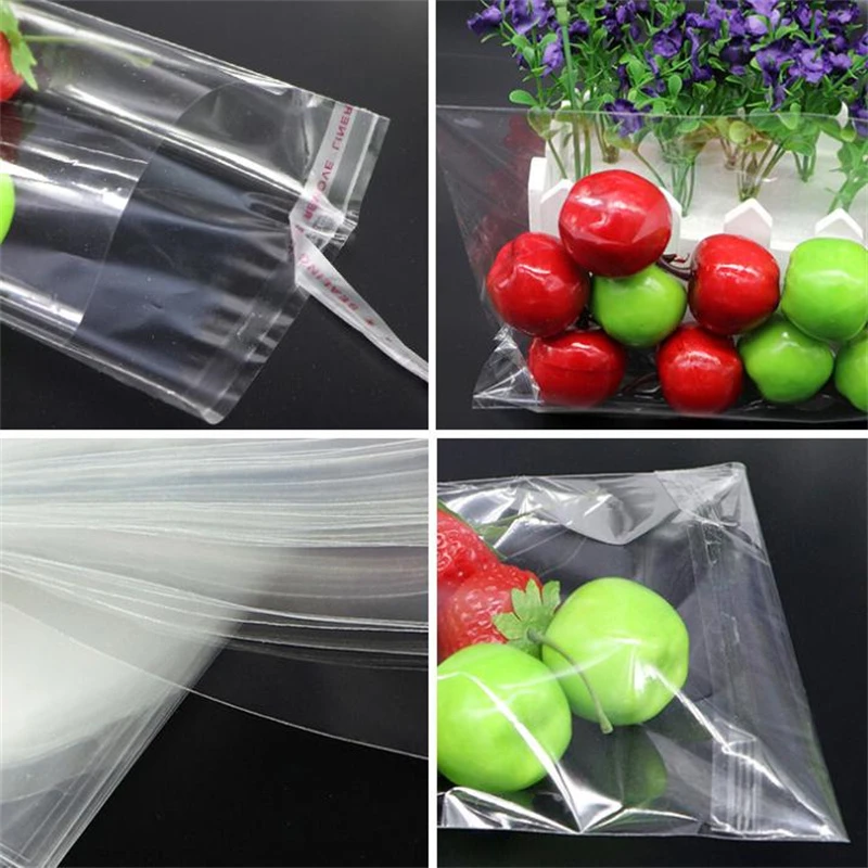 Self sealing transparent plastic bag, jewelry self-adhesive packaging, cellophane, jewelry, cookies, gifts and candy packaging