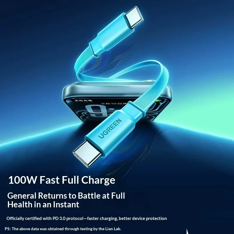 UGREEN Honkai Star Rail Yao Guang L531 USB-C/TYPE-C Retractable Cable PD100W Fast Charging High-Speed Charge Cable