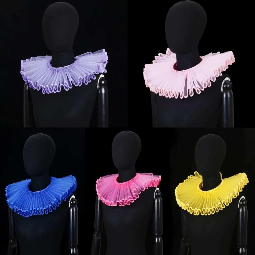 Detachable Shakespeare Neck Ruffled Collar Vintage Victorian Costume Renaissance False Collar Elegant
