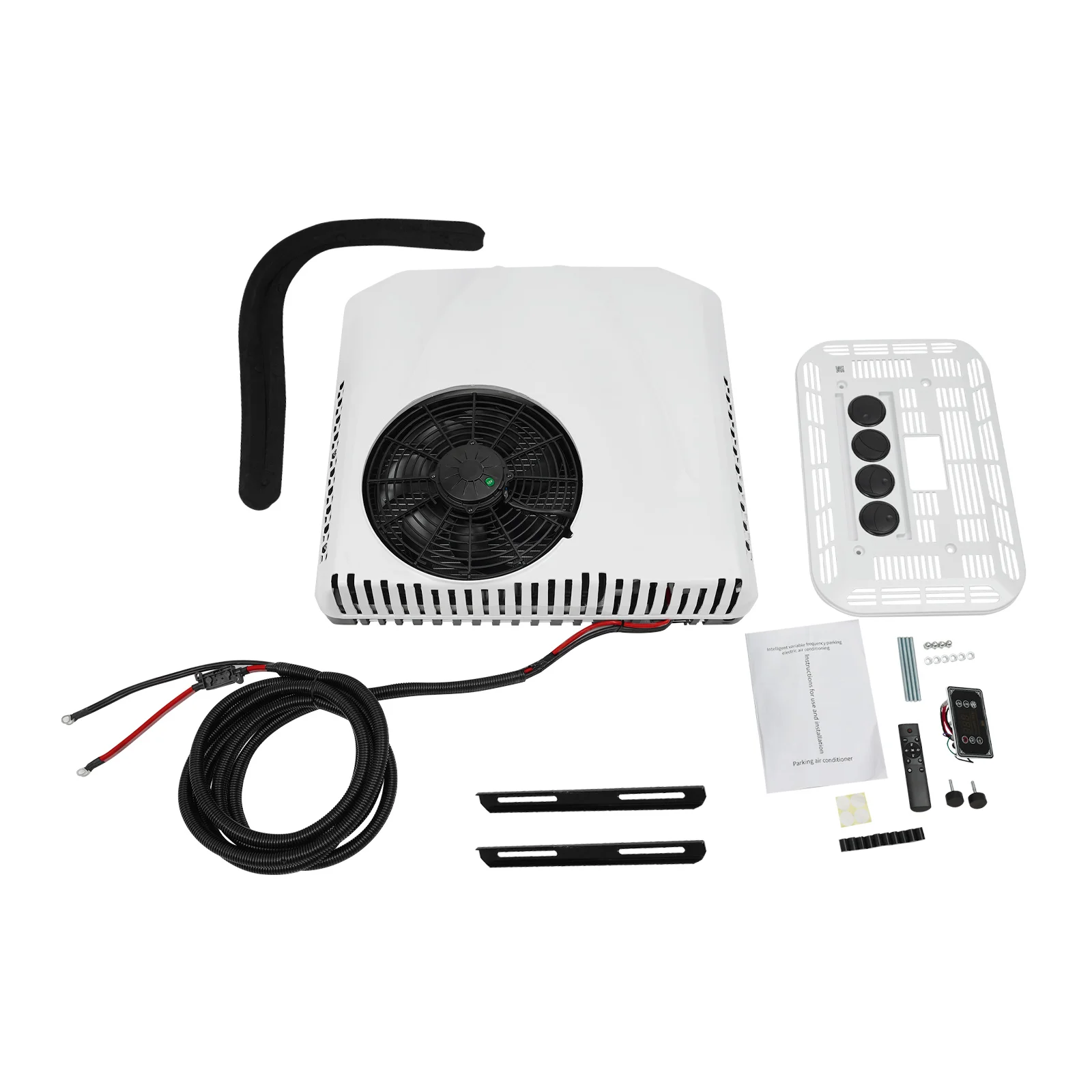 

RV Air Conditioner with 7-blade Fan, White 12V Air Conditioner for Motorhomes, Heating and Cooling Air Conditioner for Trucks,