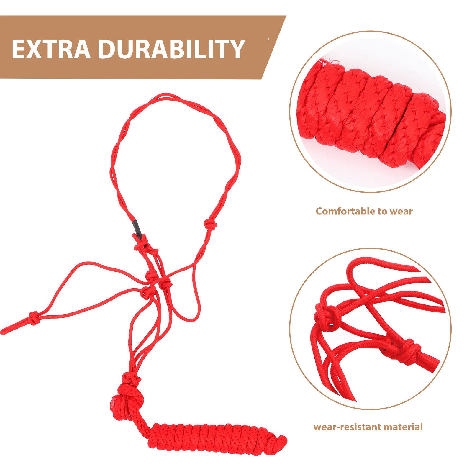 رسن الحصان شديد التحمل، رسن حبل مضفر للتدريب على Bridles Bridles، معدات ركوب الخيل الخارجية، مستلزمات الحصان الآمنة #6