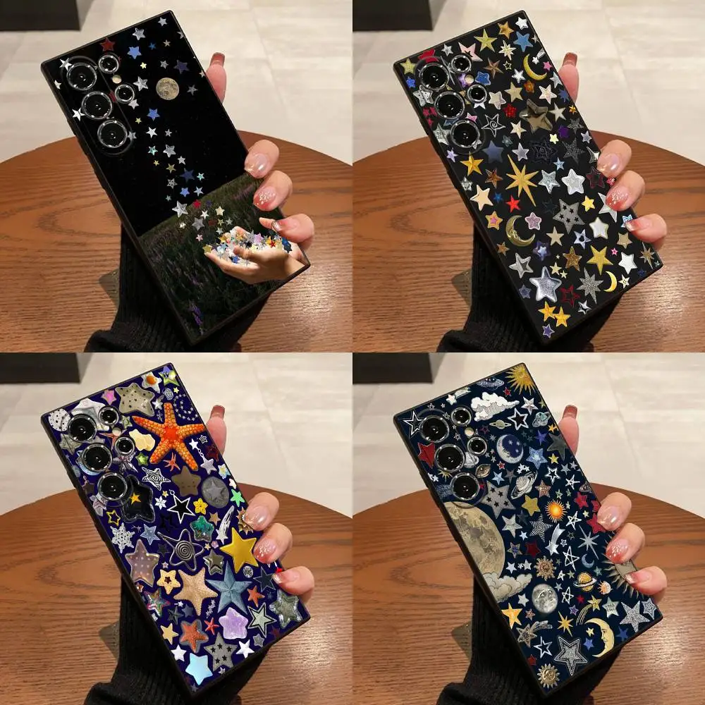 

Fashion Colorful Stars Star Phone Case For Samsung S25,S24,S21,S22,S23,S30,Ultra,S20,Plus,Fe,Lite,5G Black Cover
