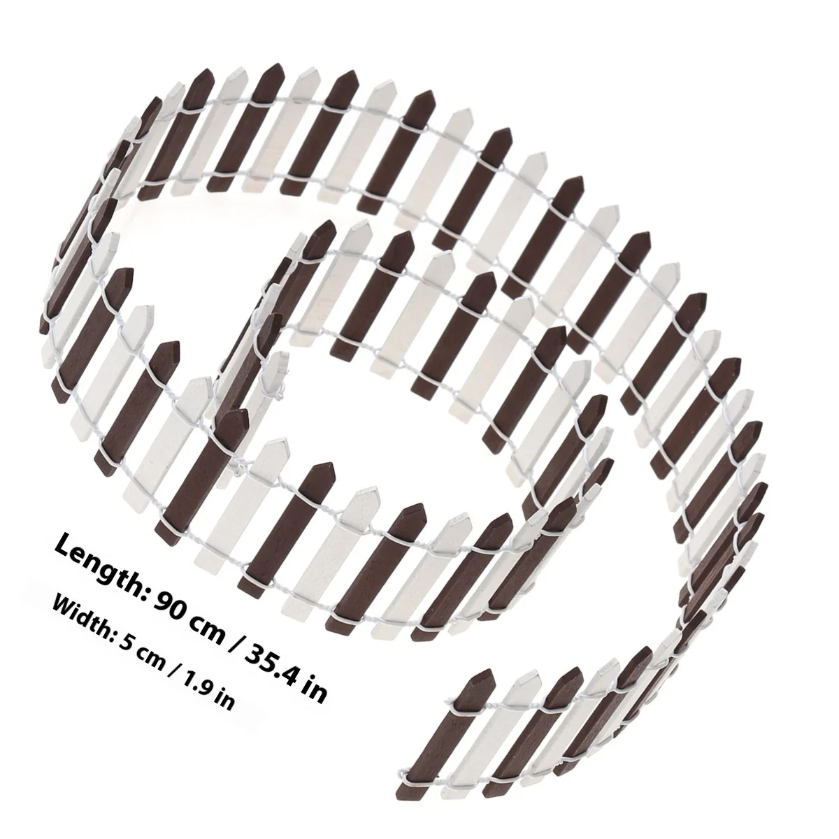 Mini valla de troncos de madera, decoración de jardín artesanal para jardín de hadas, árbol de Navidad, micropaisaje, Mini casa, bonsái, café blanco