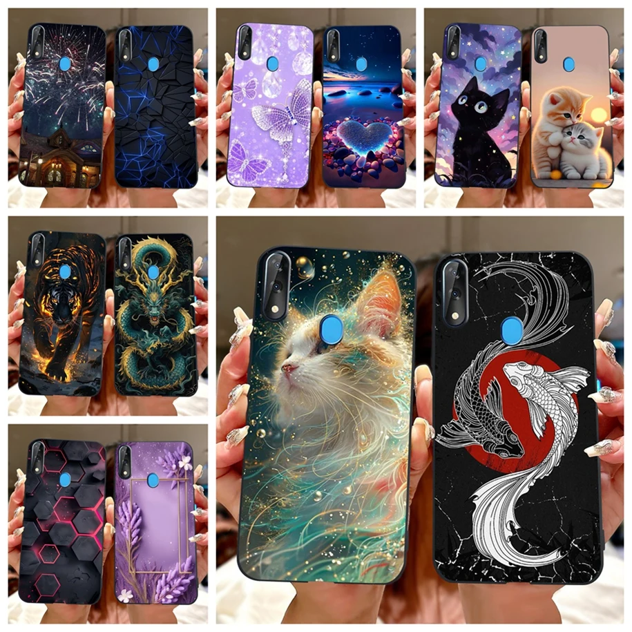 Para ZTE Blade V10 Vita 2019 Funda bonita y fresca araña Tigre mármol Funda de teléfono de silicona suave para ZTE Blade V10 V 10 Funda a prueba de golpes