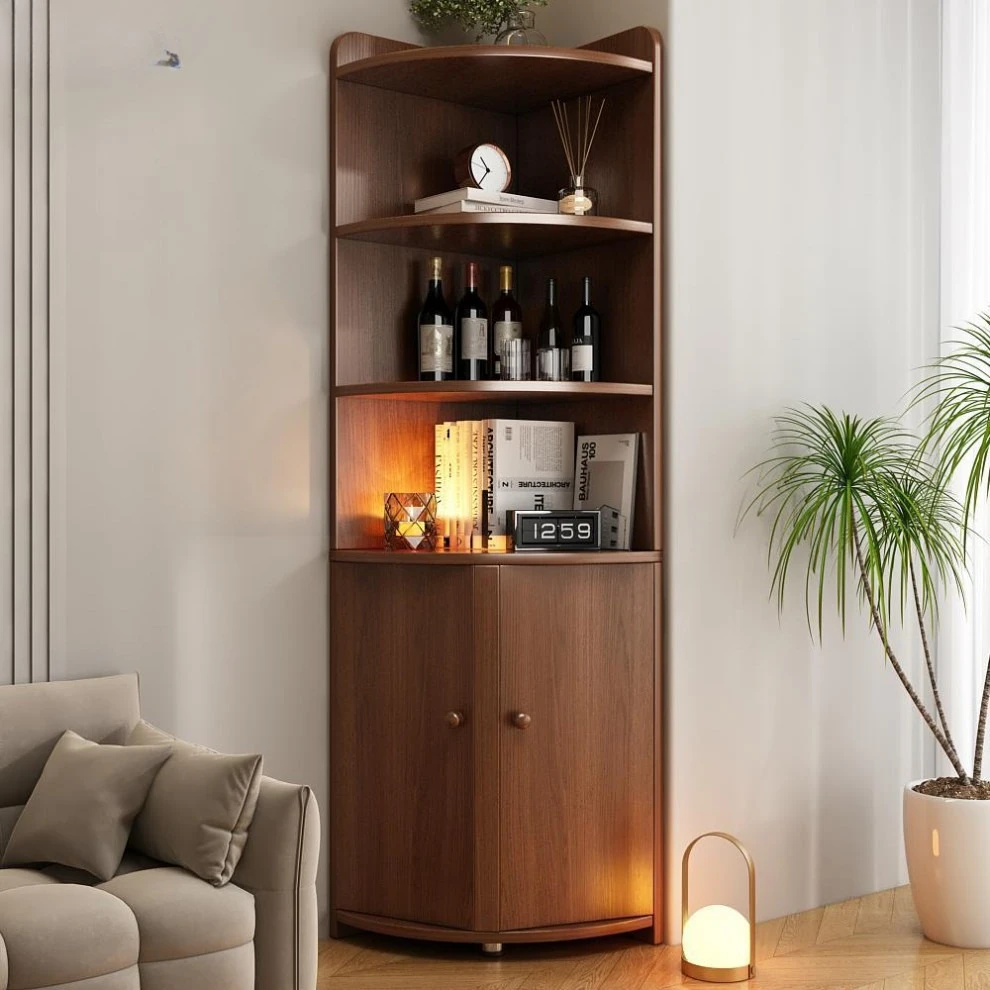 Corner cabinets, wall corner shelves, living room against the wall, 90-degree triangular display cabinets, product display cabin