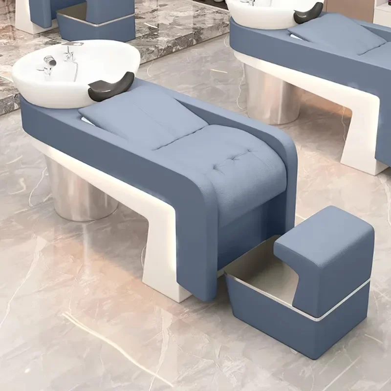 

Aesthetic Luxury Shampoo Bed Simple Fashion Modern Unique Shampoo Recliner Nordic Delicacy Cadeira De Barbearia Salon Furniture