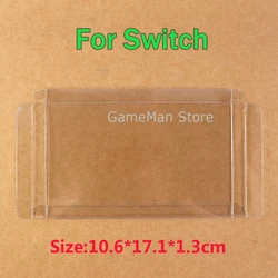 1pc Clear transparent Game Cartridge box Protector Case CIB plastic PET Protector cover for NS switch