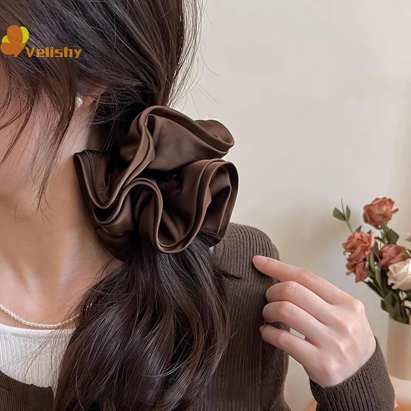 

New Korean Fashion Design Sense Fungus Hair Tie Ins-Like Satin Hair Tie For Women With Simple Temperament New Style Hair Tie