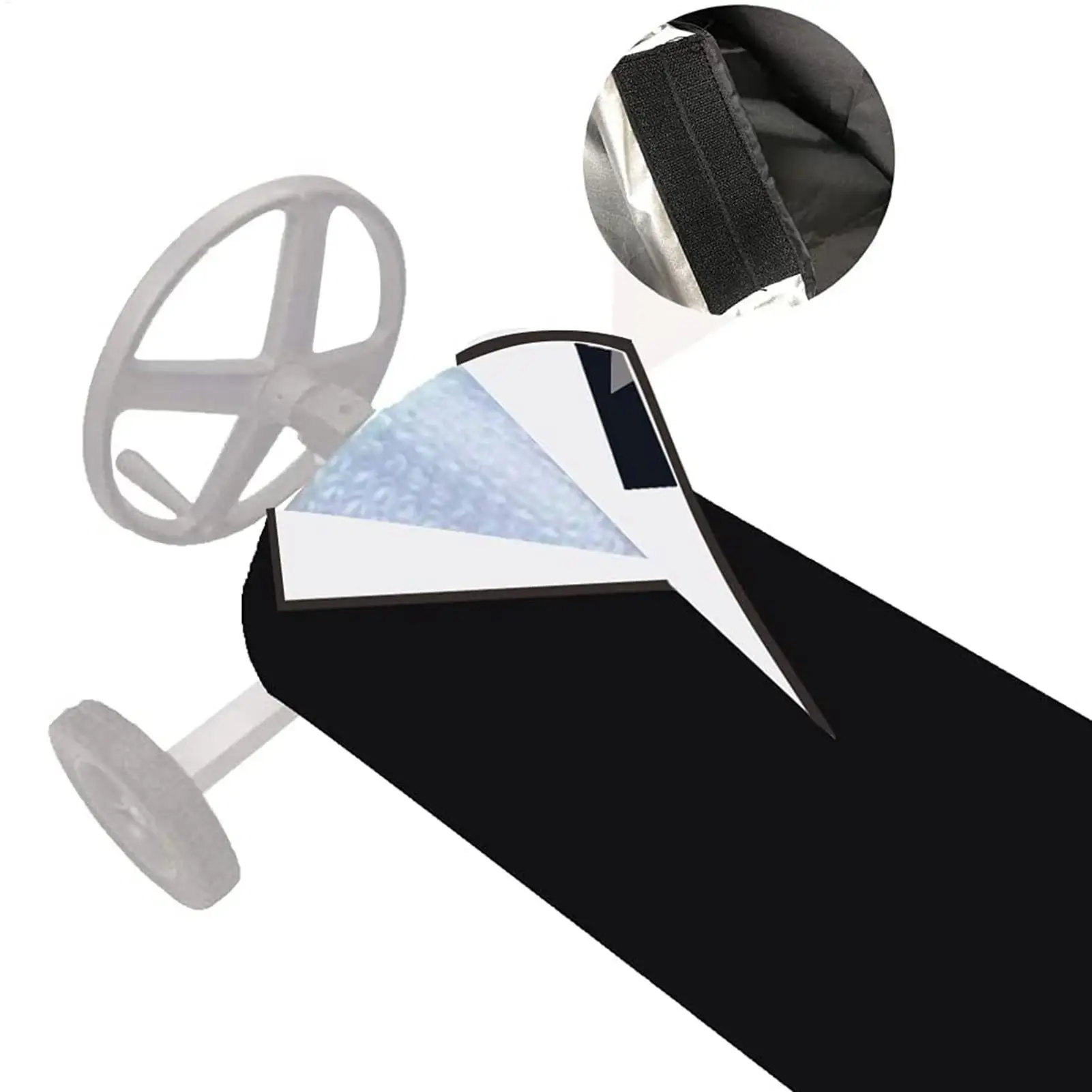 Cubierta impermeable para piscina, protector Solar a prueba de polvo, UV, carrete de rodillo
