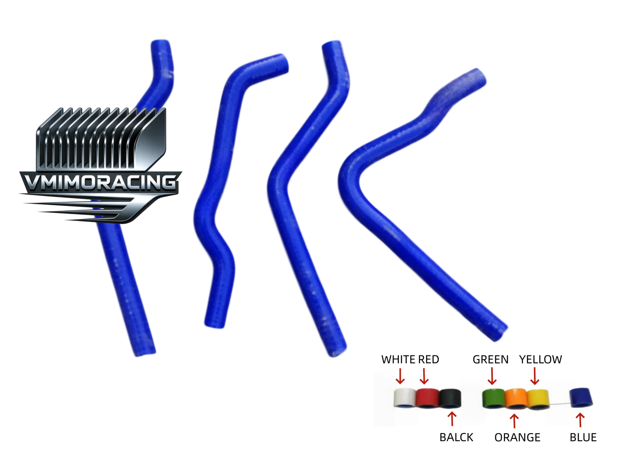 4-teiliger Silikon-Kühlerschlauch für Kawasaki KX125 1990-1993 KX 125 KX-125 Rohrleitungssatz ALLES KOMPLETT 1990 1991 1992 1993