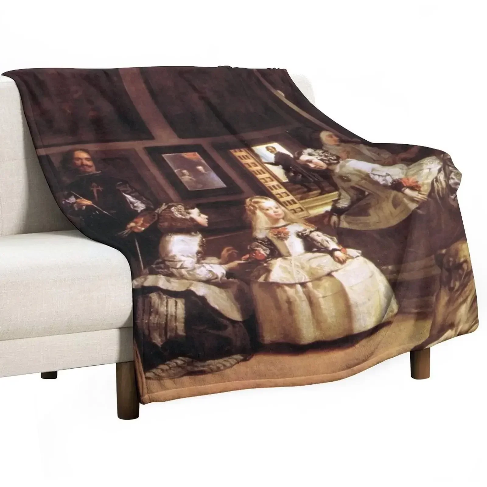 Las Meninas by Diego Velazquez Throw Blanket blankets and throws Shaggy Blankets