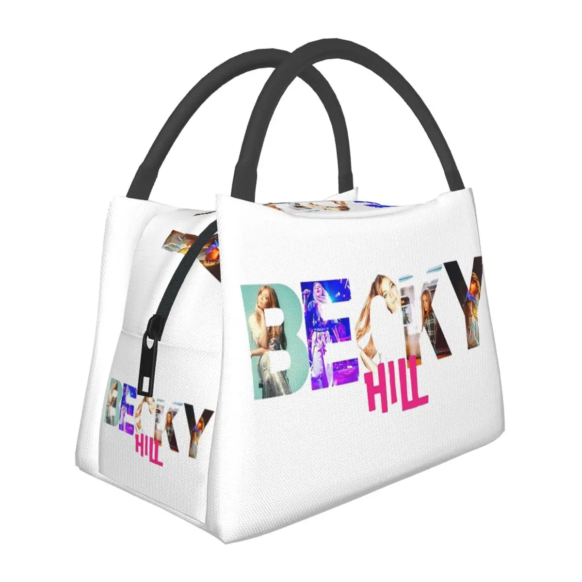 Becky Hill Classic Sticker Lightweight Handheld Insulated Lunch Bag Aluminum Foil Liner for Adults Students Travel Picnic