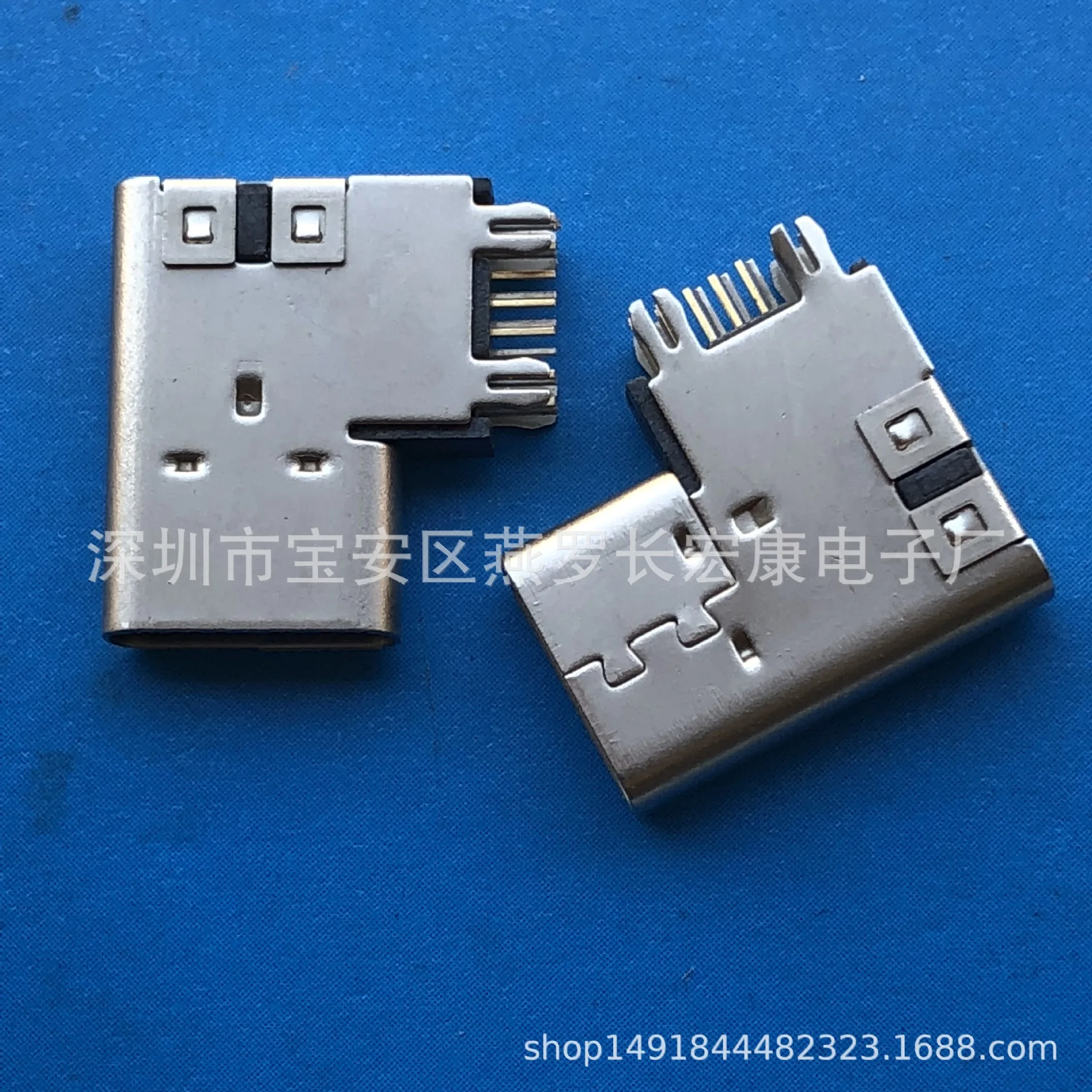 For USB 3.1 TYPE-C Side Plug Extended Body 90 Degree Four-Pin Side Vertical 14Pin Female Plug-in Connector