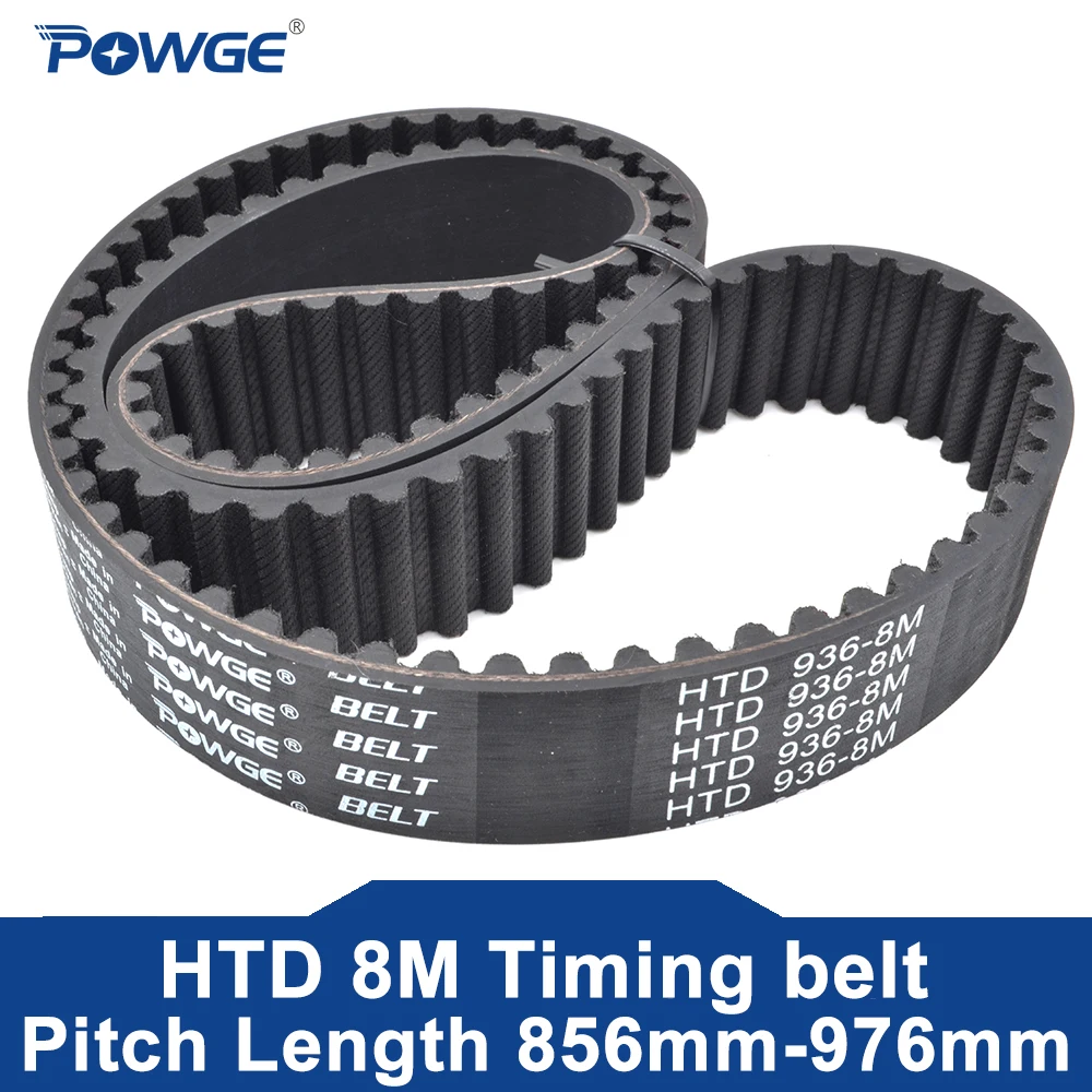 

POWGE HTD 8M Timing belt Lp=856 864 872 880 888 896 904 912 920 928 936 944 952 960 968 976 Width 15-50mm Rubber HTD8M Belt Loop