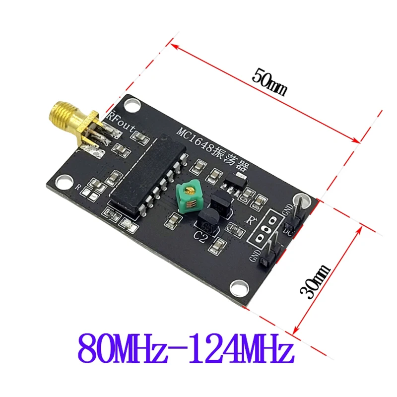 Osilator kontrol tegangan RF 80MHz-124MHz /48.5MHz sumber sinyal FM MC1648