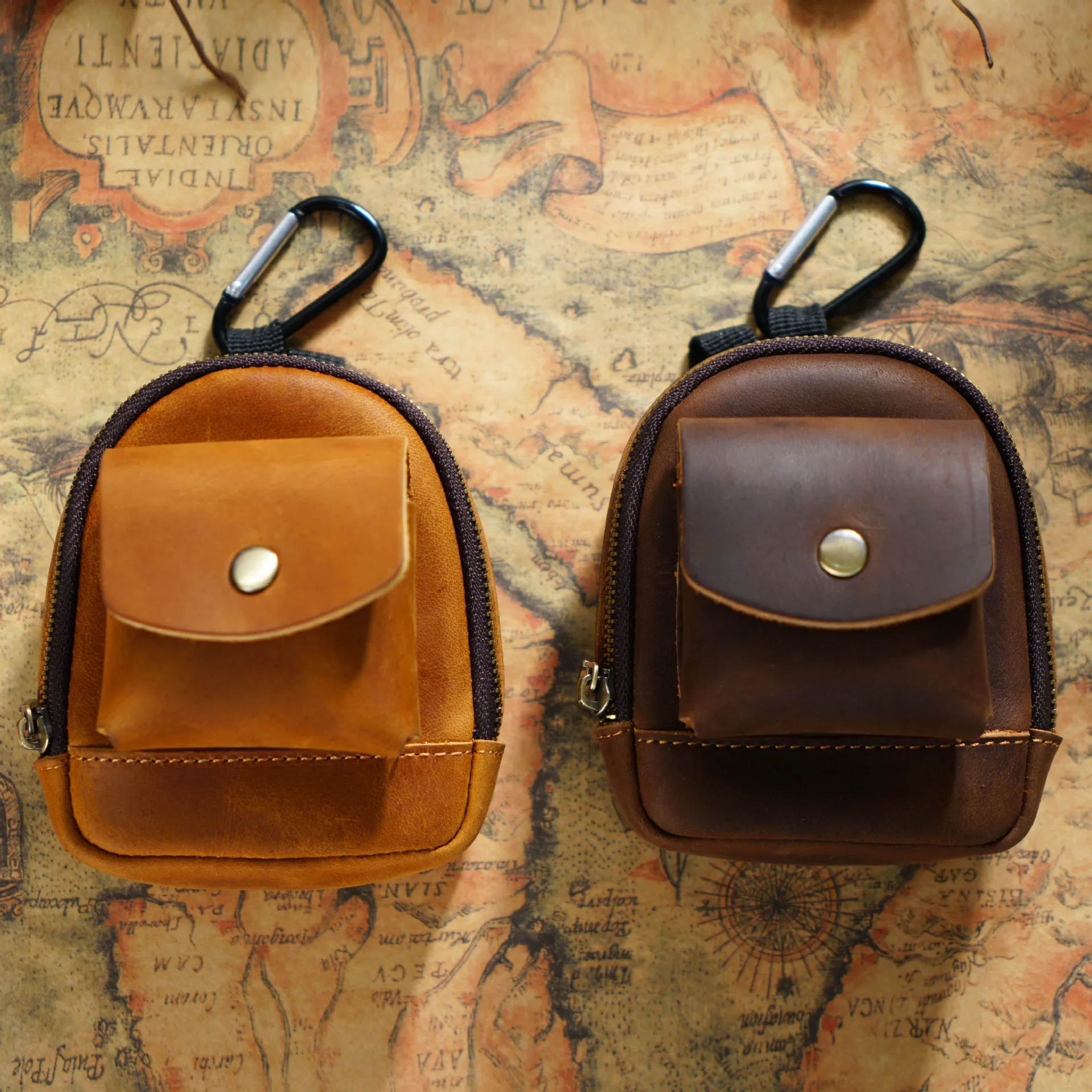 New Outdoor Sports Cowhide Coin Purse Casual Portable Small Zipper Pouch Storage Bag For Key Holder Daily Use