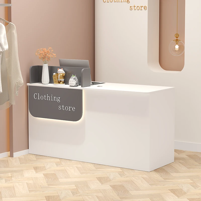 Luxuriöse, trendige Empfangstheke, moderne, einfache, exquisite Glamour-Empfangstheke, italienisches Design, Theke Empfang-Büromöbel
