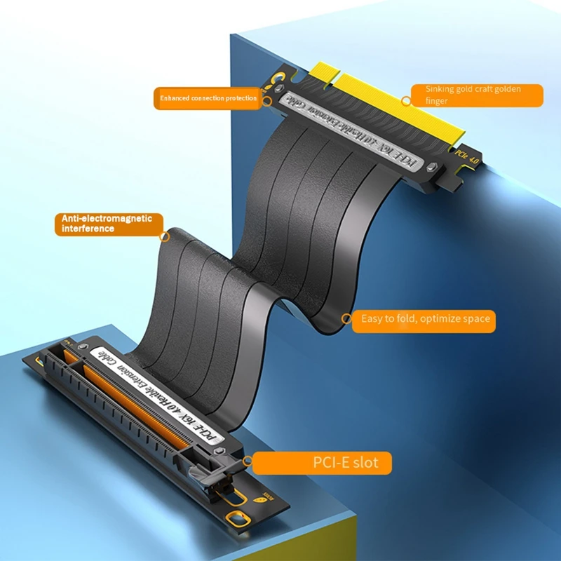 Full Speed PCIE-E16X To 16X 4.0 Graphics Card Extension Cable PCI Express GPU Expansion Card Adapter Card Extender