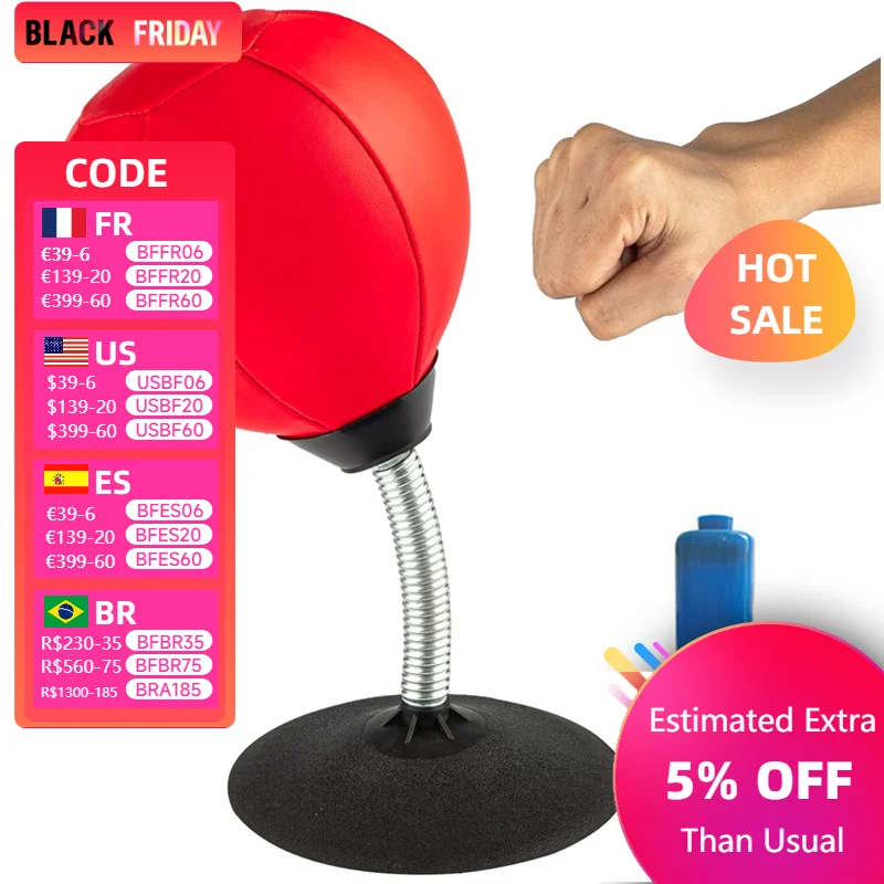 Suction Cup Boxing Vent Ball Motion Toy Desktop Punching Bag Punch Sports Fitness Punching Bag Speed Balls Sports Equipment