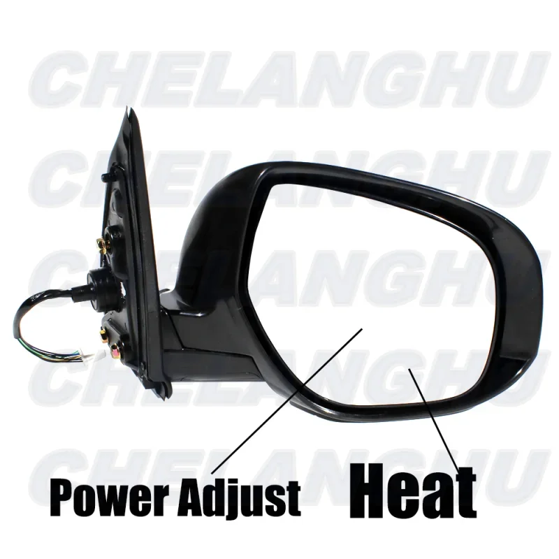 For Mitsubishi Outlander ASX 2010 2011 2012 Right Side 5 Pins Silver Gray Painted Heated Power Adjust Mirror Assembly