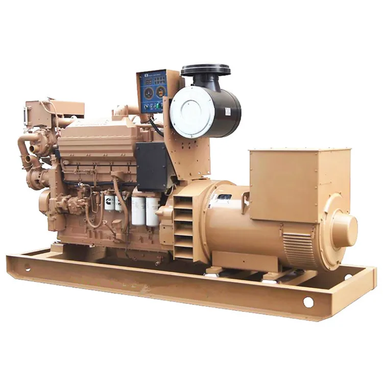 Genuine Water Cooled 50hz 200kva  Marine Engine Generator Set