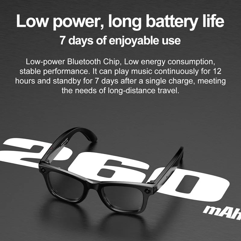 AI Smart Glasses With Camera Photo Sense Bluetooth Music Call Intelligent Recording IP65 Waterproof Bluetooth Glasses