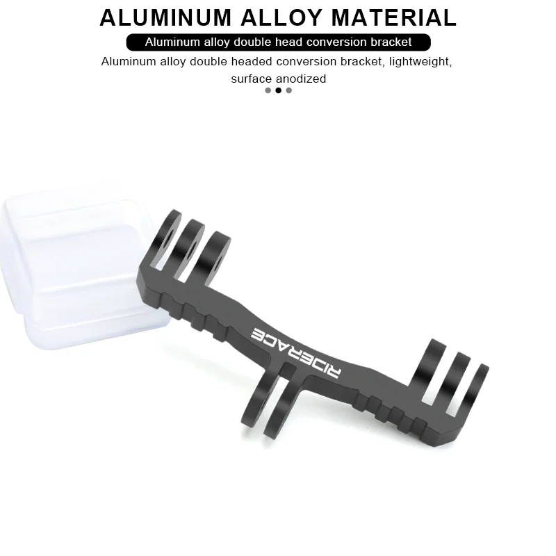 Fahrradcomputer-Halterung Fahrradkamera-Lichthalterung Doppelhalterung aus Aluminiumlegierung für Gopro Hero 11/10/9/8/7/6/5 Ständeradapter – Detail 3
