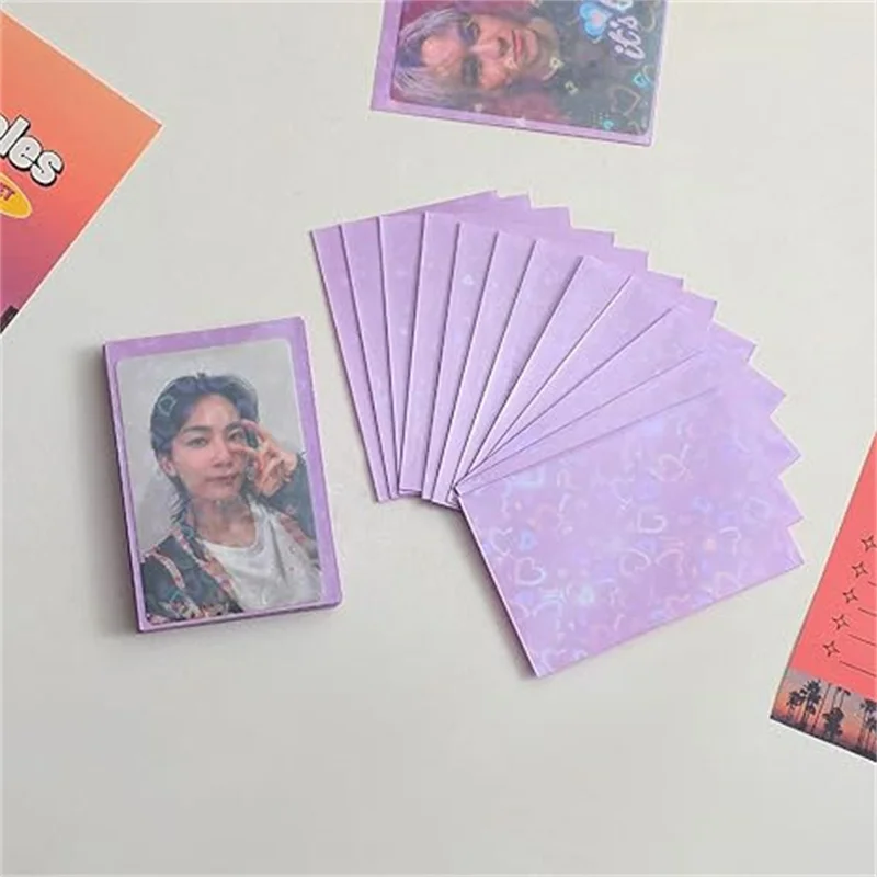 

50pcs/pack Anti-scratch Card Protective Case Colored Korean Idol Photo Card Holder Photocard Sleeves Photo