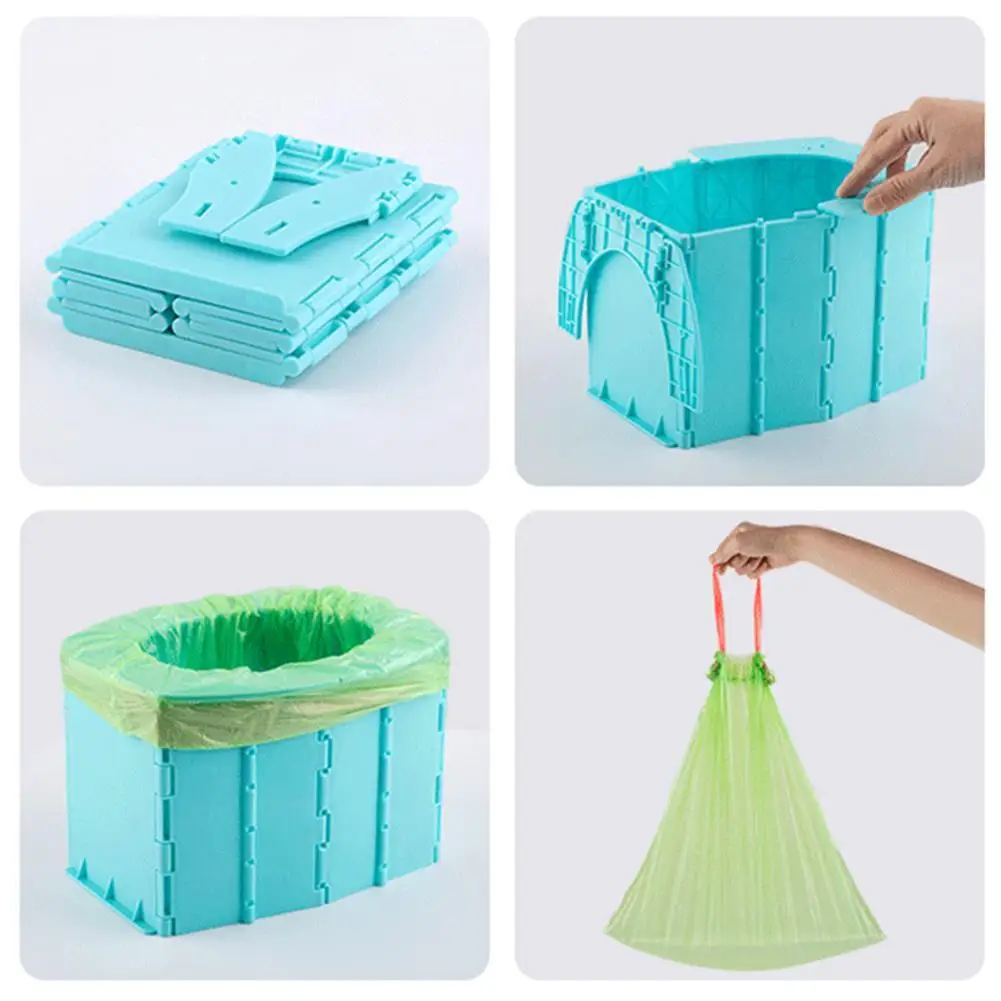 Portable Toilet Kids Emergency Car Foldable Camping Bucket Seat Home Outdoor Potty Reusable Washable Picnic Travel Vomit Bucket