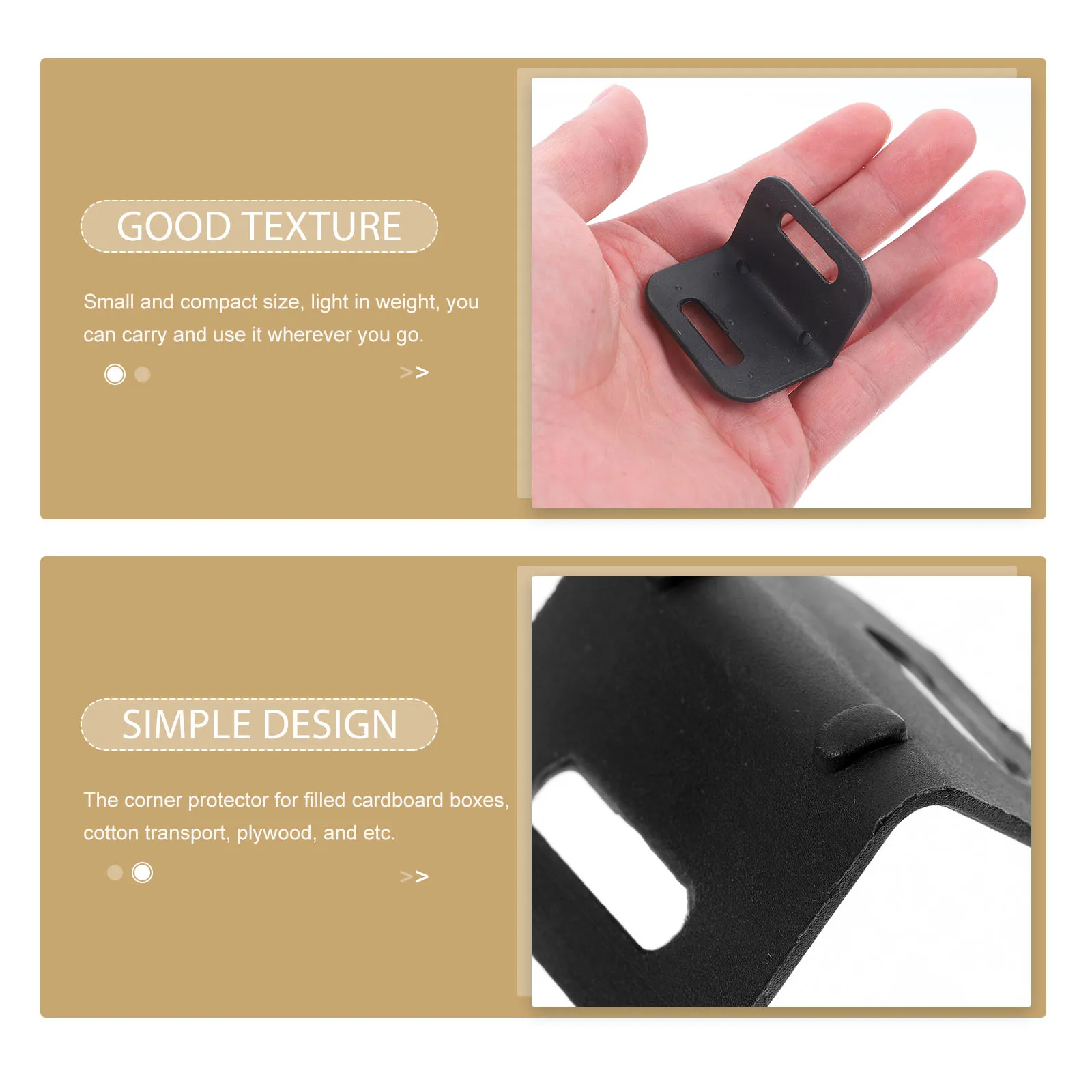 100pcs Corner Protector 20Mm Black Plastic Edge Protector For Shipping Moving Packaging Corner Guards Anti-Collision Angle