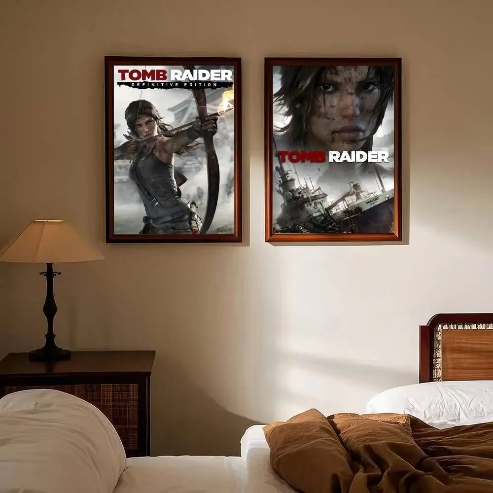 حار فيديو لعبة تومب رايدر سلسلة جمع DIY بها بنفسك لزجة ملصق مقاوم للماء ورقة ملصق مقهى بار ملصقات طلاء جدران