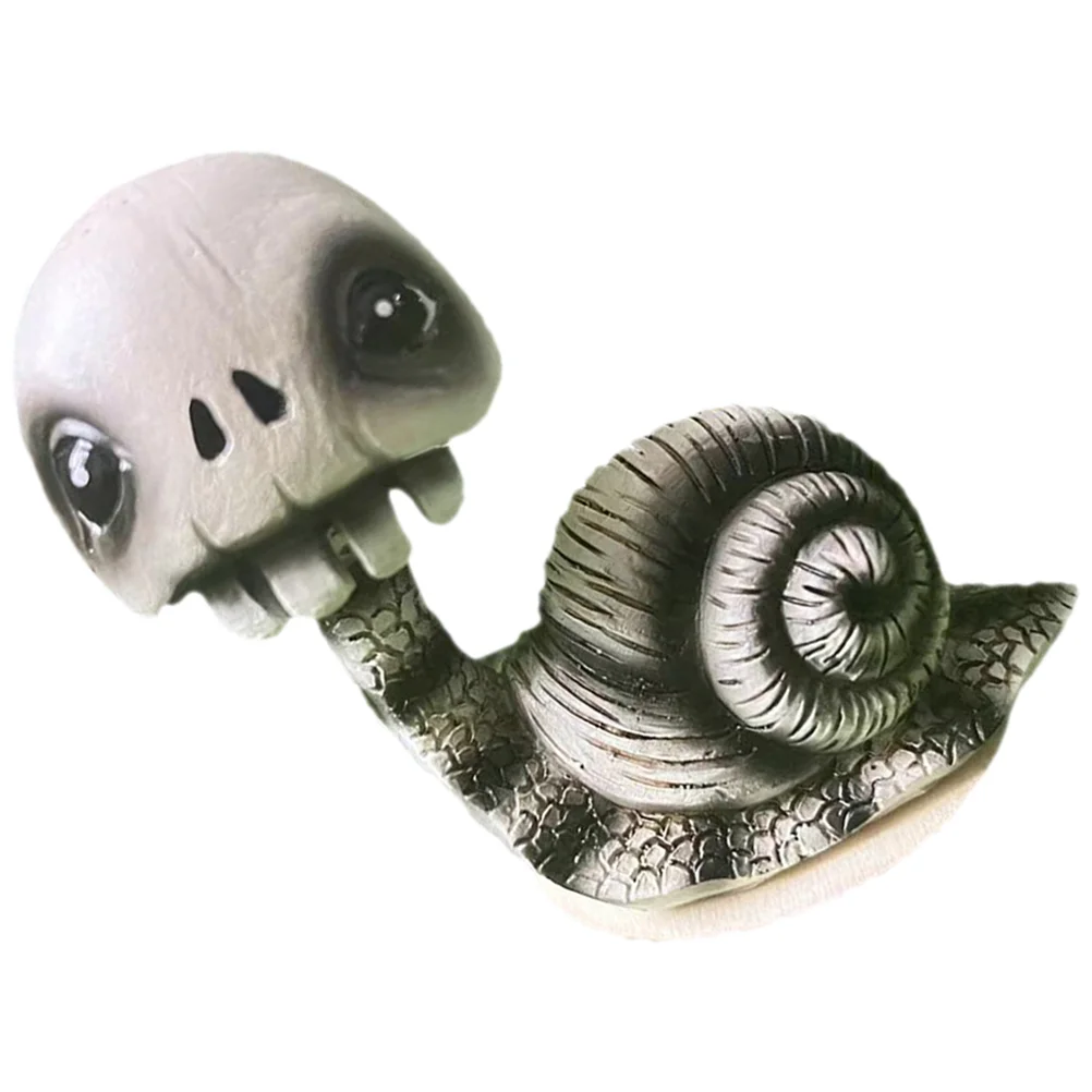 Gift Halloween Decoration Bobblehead Skull Snail Home Office Resin Crafts Car Garden Statue Synthetic Animals