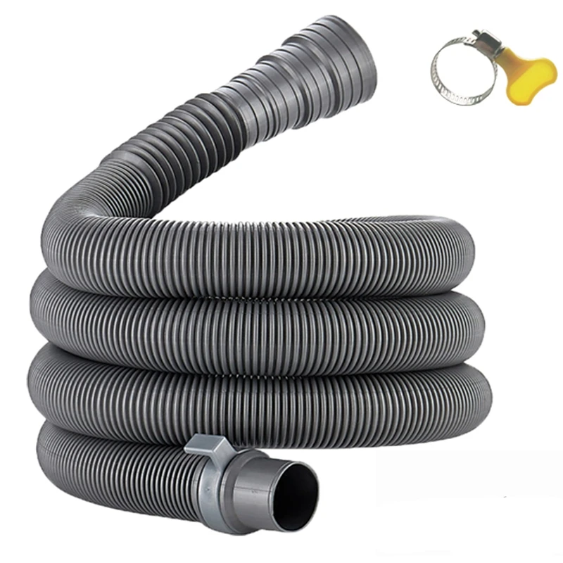 150cm Drain Pipe Washing Machine Dishwasher Drain Waste Hose Extension Pipe With Hose Clamps Set Wash Machine Accesories