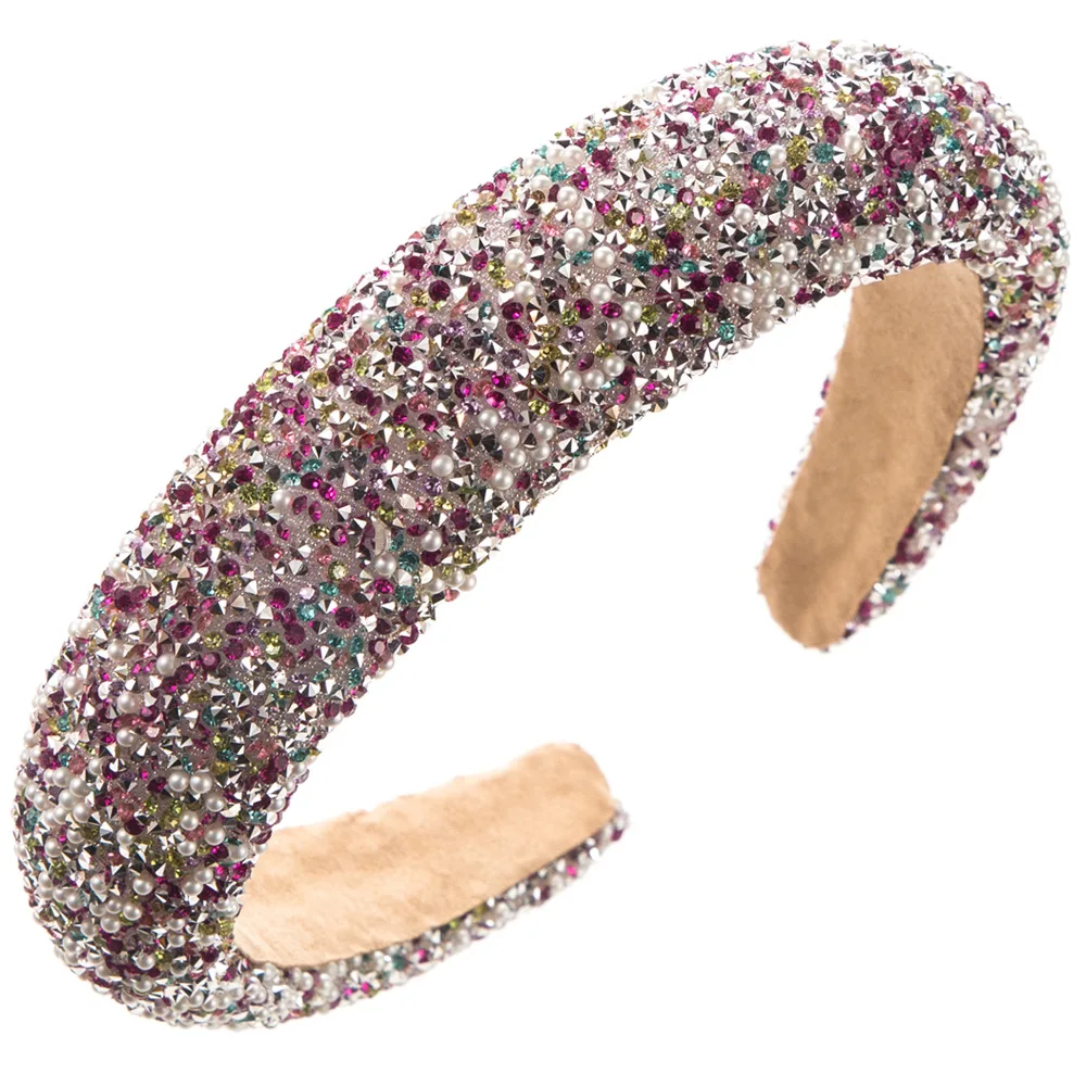 Women Girls Spring Colorful Glitter Sponge Padded Hairband Headband Adult Hair Accessories Hair Jewley