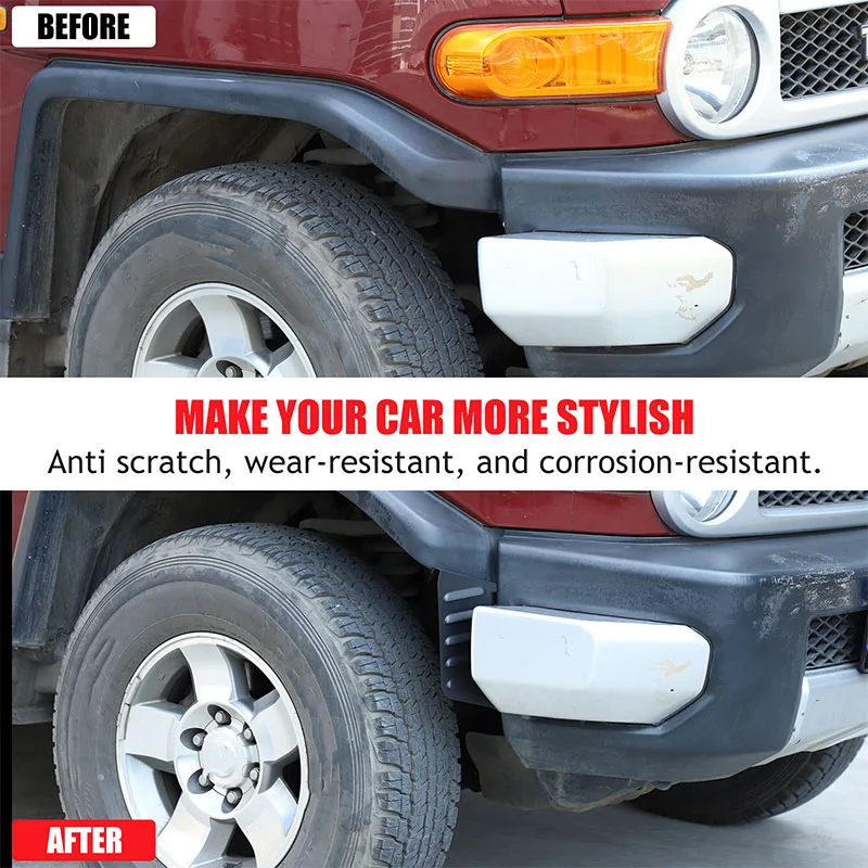 

For 07-21 Toyota FJ Cruiser front wheel eyebrow seam fender aluminum alloy black 2-piece set car fender accessories