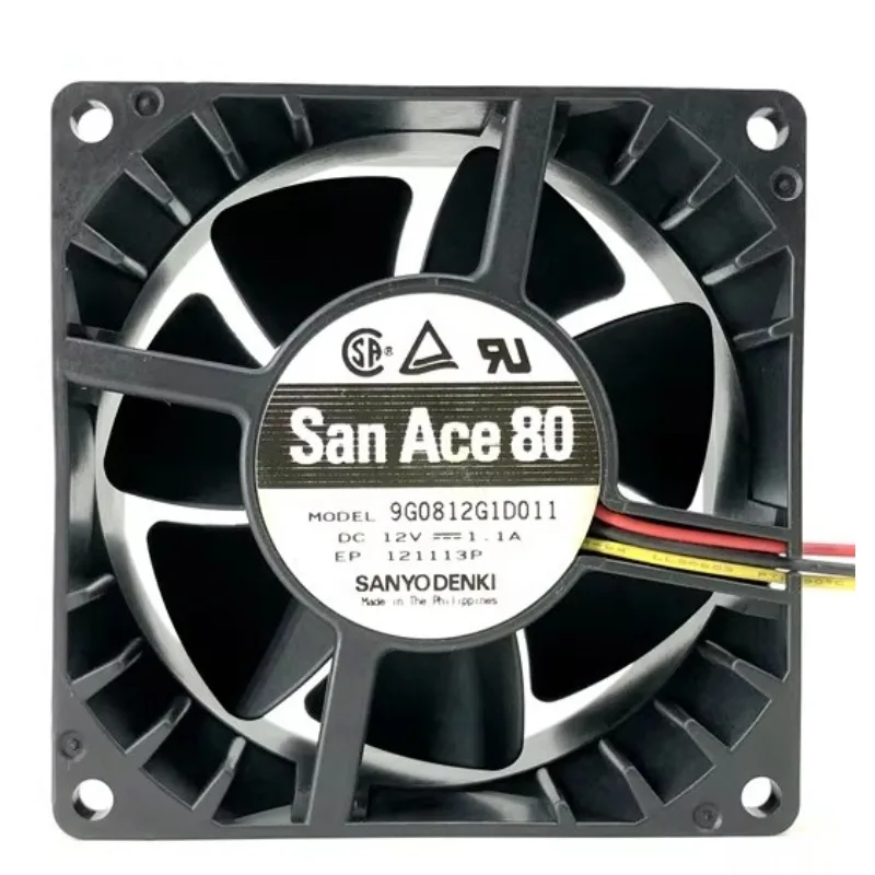 

New Cooler Fan for Sanyo 9G0812G1D011 8038 12V 1.1A High Airflow Cooling Fan 80 * 80 * 38MM