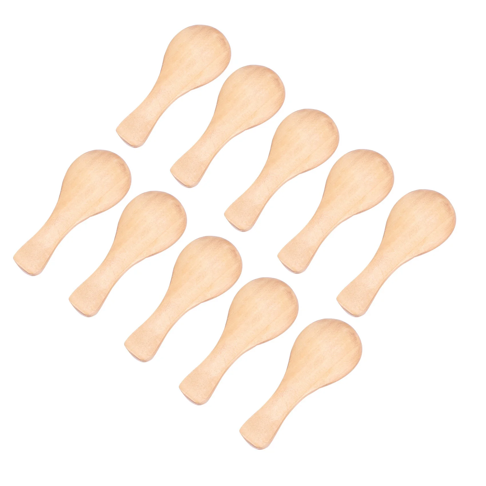 A74E-Short Handle 30 Packets Of Small Wooden Spoon, Perfect For Small Jars Of Jam, Spices, Condiments, Seasonings