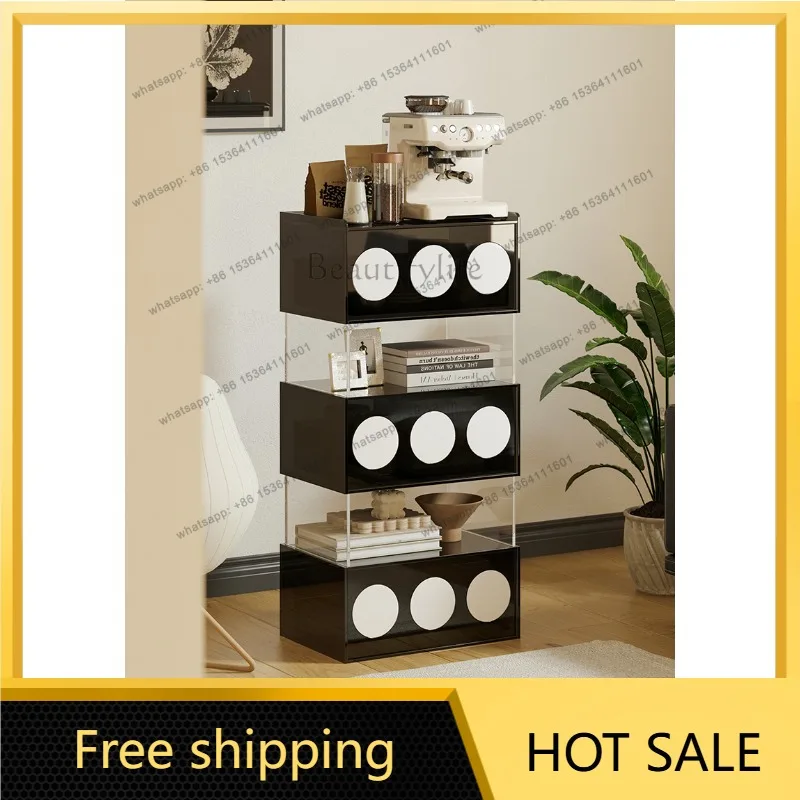 YJ Acrylic antique chest cabinet, side cabinet next to the sofa in the living room, simple multi-layer drawer storage, designer