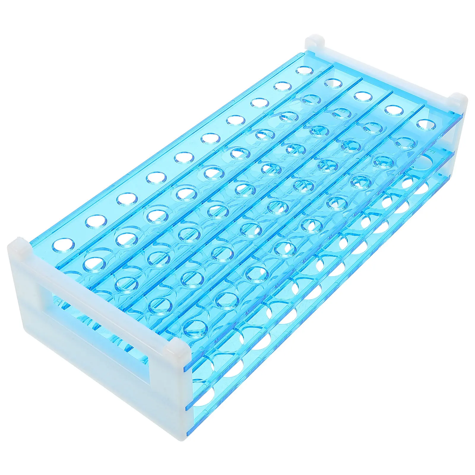 50-Hole Plastic Test Tube Rack Large Capacity Lab Tube Organizer Versatile Science Tool for Chemistry Biology Research Teaching