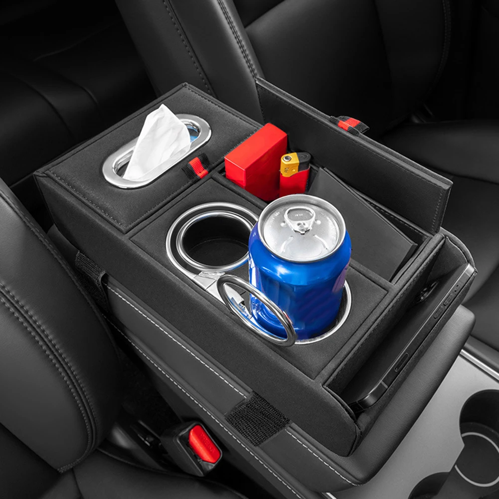 

Car Armrest Storage Solution Comfort Pad Storage Box Waterproof PU Leather Clutter-Free Enhanced Driving Experience