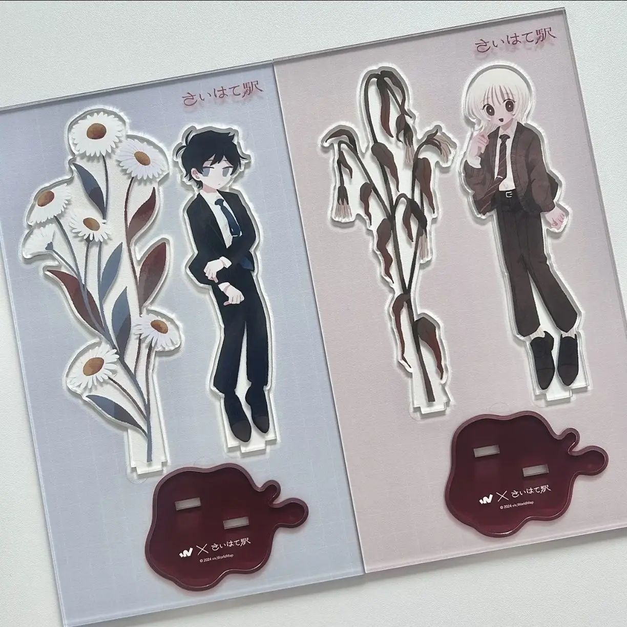 Guirnalda de Flores Saihate Station Ver. con Soporte Acrílico Haru Akinashi ‌ Figura de Shion Tatsumi, Expositor de Colección de Anime, Regalo