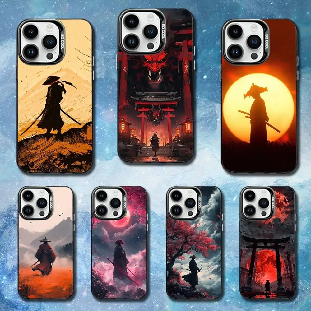 

Art Samurai Bushido Phone Case For iPhone 11,12,13,16,14,15,Mini,Pro,XS,MAX Black Matte Shockproof Cover