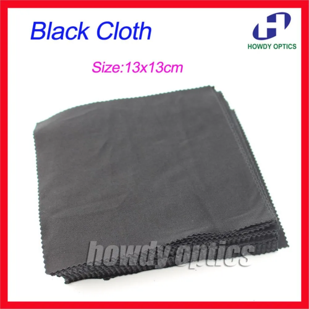 

100pcs 13x13cm Black Sunglass Eyeglass Lens Phone MP4 MP5 Small Size Glasses Microfiber cleaning cloth